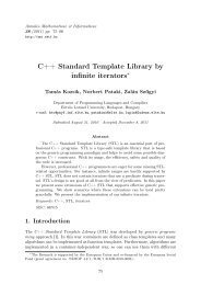 C++ Standard Template Library by infinite iterators - Annales ...