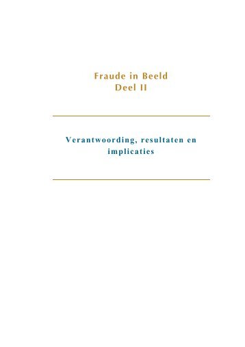 Fraude in Beeld Deel II - Pagina niet gevonden