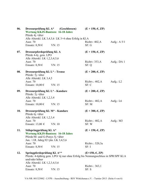 VA-NR: 801325002 - LVPS - Ausschreibung - RSV Wittichenau e.V. ...