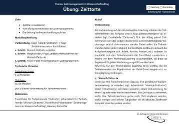 Ãbung: Zeittorte - Familie in der Hochschule