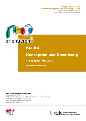 KLIBO Projektkonzept - Berufsorientierung - Bundesministerium für ...