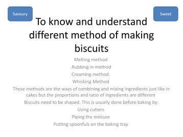 Biscuit Making Methods