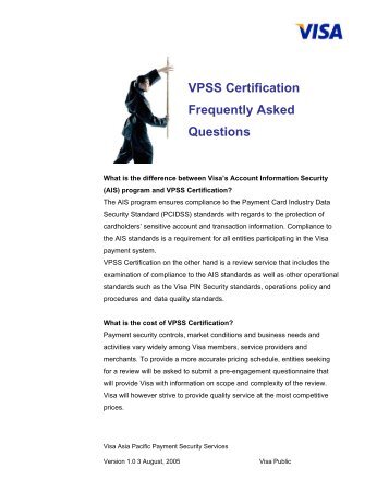 VPSS certification FAQs - Visa Asia Pacific