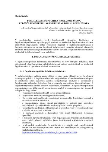 Foglalkoztatáspolitika magyarországon idősek.pdf