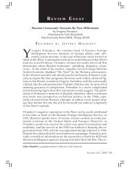 Russian Crossroads: Towards the New Millenium - Yale Journal of ...