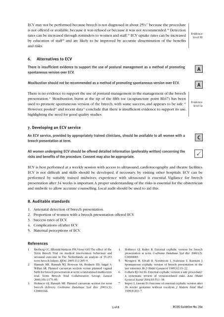 External Cephalic Version and Reducing the Incidence of Breech ...