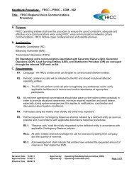 FRCC Regional Voice Communications Handbook Procedure ...