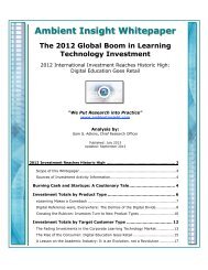 The 2012 Boom in Learning Technology Investment - Ambient Insight