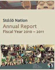 2010-2011 Annual Report - Sto:lo Nation