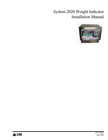System 2020 Manual - Kistler-Morse