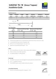 SUNOPAK® 76 / 18 (Greca/ Trapeze) Installation Guide - Palram.de