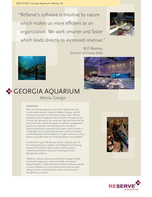 Georgia Aquarium Case Study Reserve Interactive