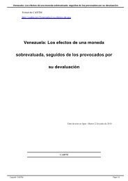 Venezuela: Los efectos de una moneda sobrevaluada ... - cadtm