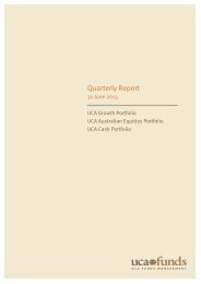 Quarterly Report - 30 June 2013 - UCA Funds Management