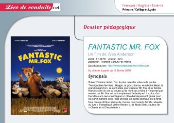 Fantastic mr. Fox - Cercle Gallimard de l'enseignement