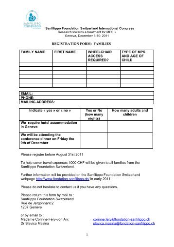 1 registration form: families family name first name wheelchair ...