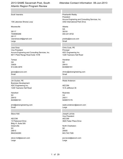 Attendees As Of 6 6 13 Pdf Savannah Post Attendees As Of 6 6 13 Pdf Savannah Post