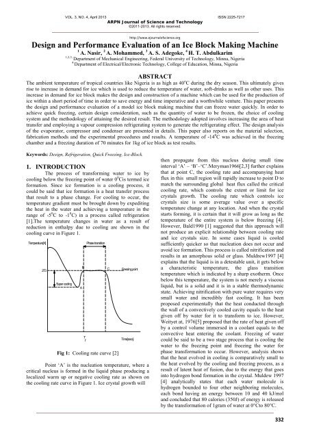 Design and Performance Evaluation of an Ice Block Making Machine