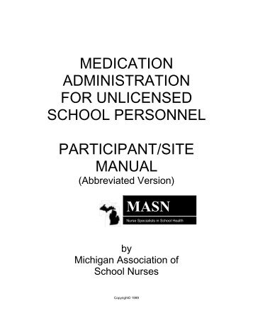 medication administration for unlicensed school ... - Bay-Arenac ISD