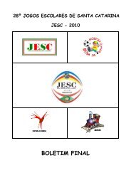 BOLETIM FINAL - Governo do Estado de Santa Catarina