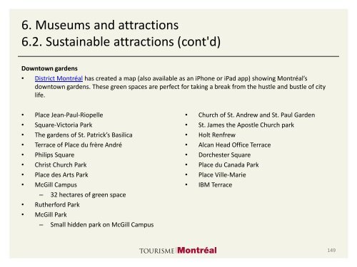 Tourisme vert à Montréal