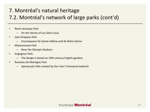 Tourisme vert à Montréal