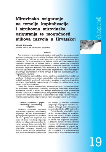 Mihovil Rismondo - Hrvatski zavod za mirovinsko osiguranje