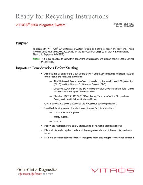 Ready for Recycling Instructions - Notes/Domino Release Notes