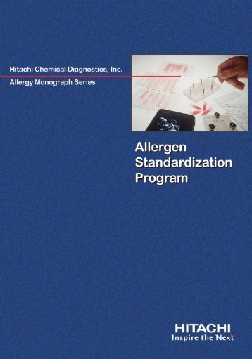 Allergen Standardization Program - Hitachi Chemical Diagnostics
