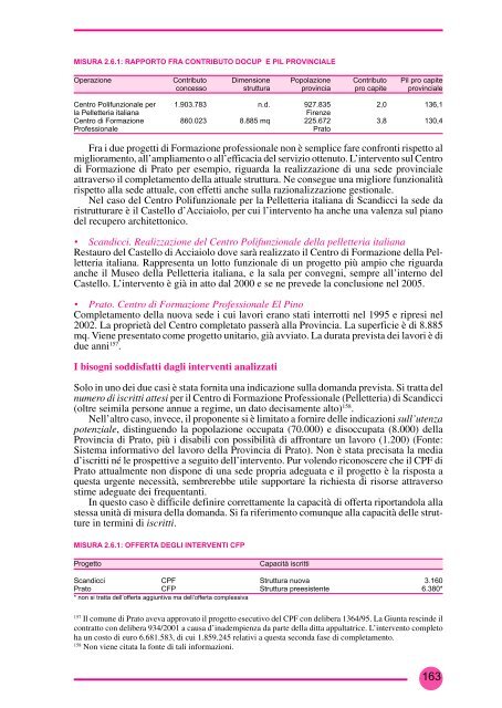 Infrastrutture minori e sviluppo locale: quali ... - DOCUP Toscana