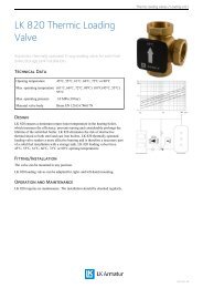 LK 820 Thermic Loading Valve