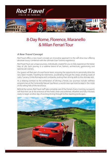 8-Day Rome, Florence, Maranello & Milan Ferrari Tour - Red Travel