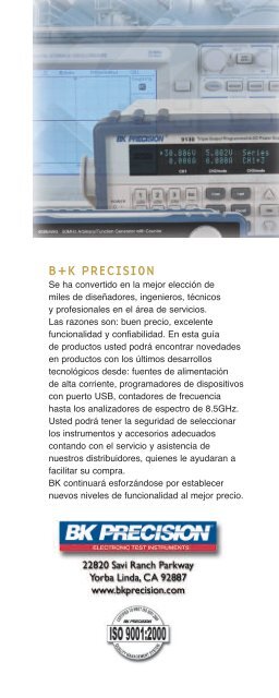 Instrumentos de Prueba y Accesorios - BK Precision