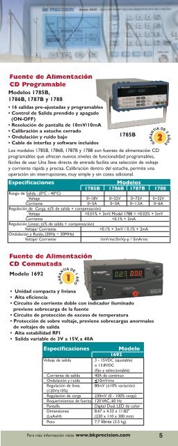 Instrumentos de Prueba y Accesorios - BK Precision