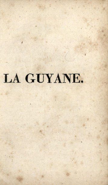 LA GUYANE. - Manioc