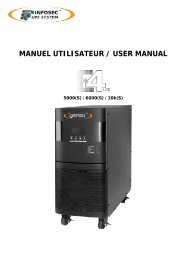 MANUEL UTILISATEUR / USER MANUAL - Infosec