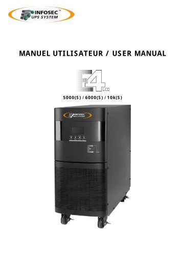 MANUEL UTILISATEUR / USER MANUAL - Infosec