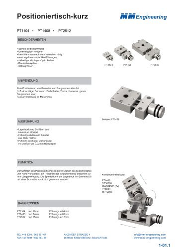 Positioniertisch-kurz - MM Engineering