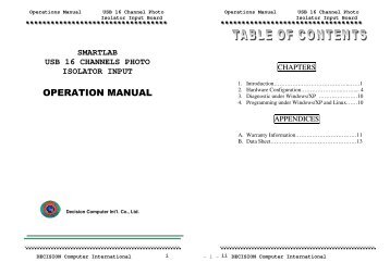 OPERATION MANUAL - Decision-Computer Merz