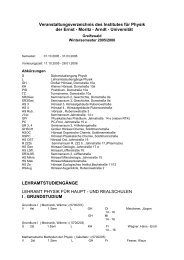 Physik Lehramt WS 05/06 - Fachschaft Physik - Ernst-Moritz-Arndt ...