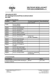 Bericht der AG Neuronuklearmedizin 2012 - Deutsche Gesellschaft ...