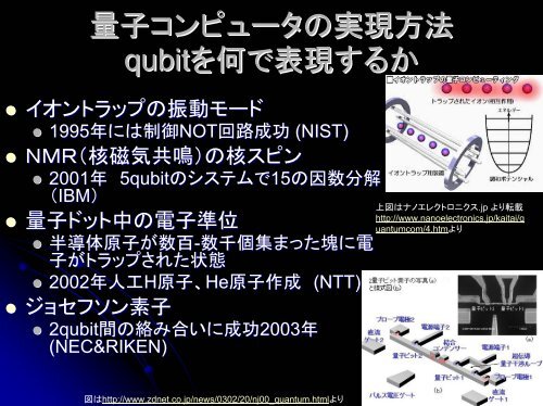 量子コンピュータ と 量子トランスポーテーション - 大阪大学X線天文グループ