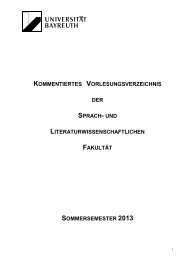 Kommentiertes Vorlesungsverzeichnis Sommersemester 2013