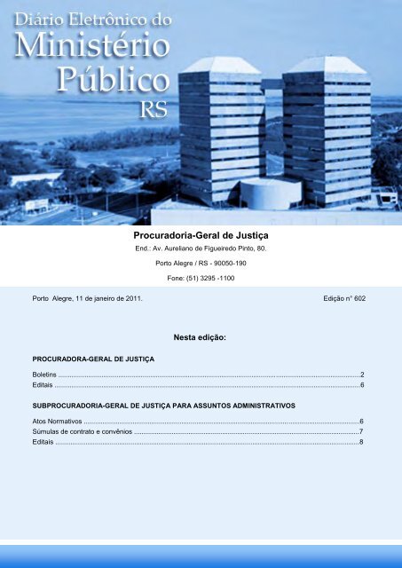 Procuradoria-Geral de JustiÃ§a - MinistÃ©rio PÃºblico - RS