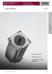 Stepper motors MTR-ST - Motor Technology Ltd