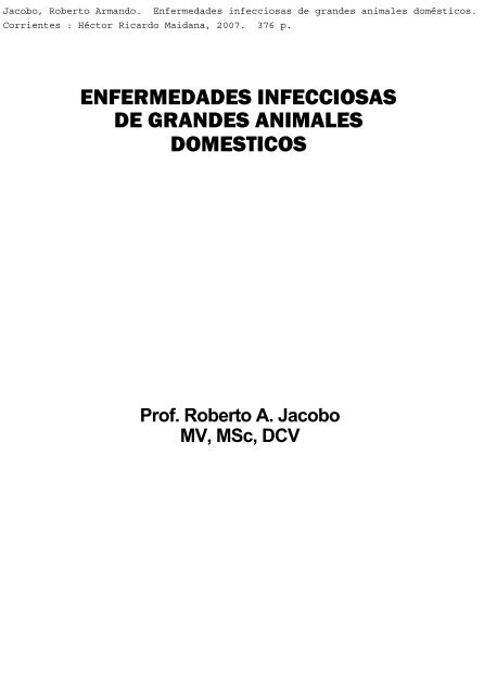 enfermedades infecciosas de grandes animales domesticos