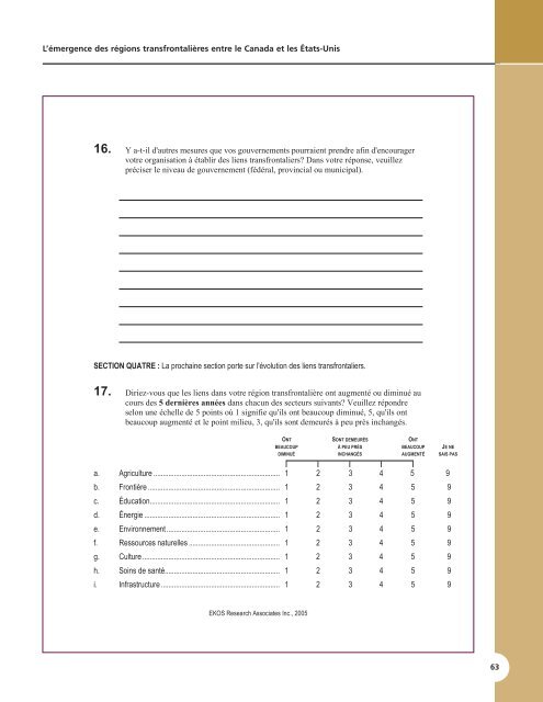 L'émergence des régions transfrontalières entre le Canada et les ...