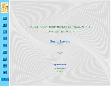 Sorin Lavric - Equivalences.org