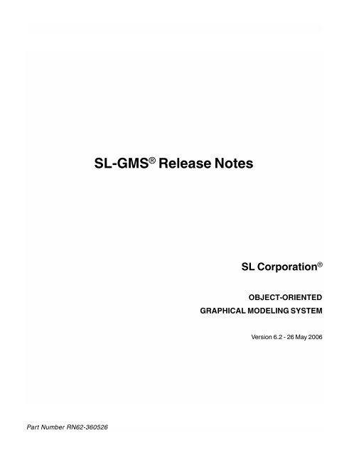 SL GMS Release Notes - SL Corporation