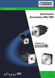 Synchronous Servomotors DBL/ DBK - Motor Technology Ltd